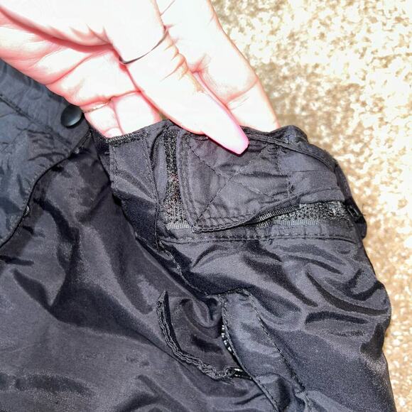 Ski Gear brand snow pants lined adjustable waist black nylon SZ MD side Pockets - Picture 7 of 12